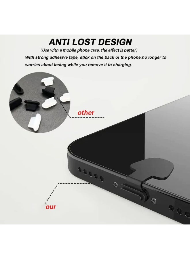 10 Pack USB Type C Anti-Lost Anti Dust Plug, Silicone Anti-Dust Pluggy Port Cover Cap Protector for Laptops, Smartphones - Image 3